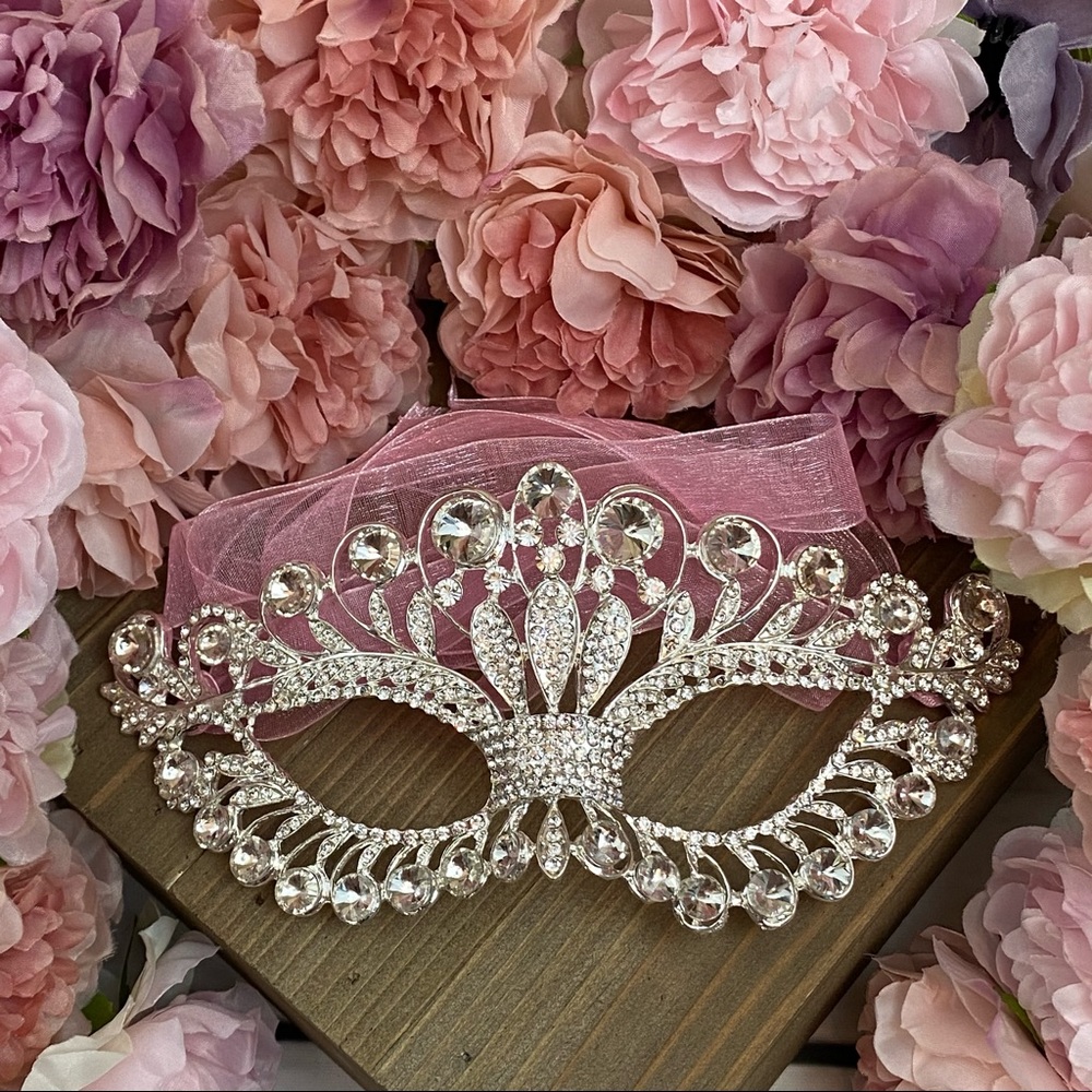 Stunning Crystal Venetian Masquerade Mask